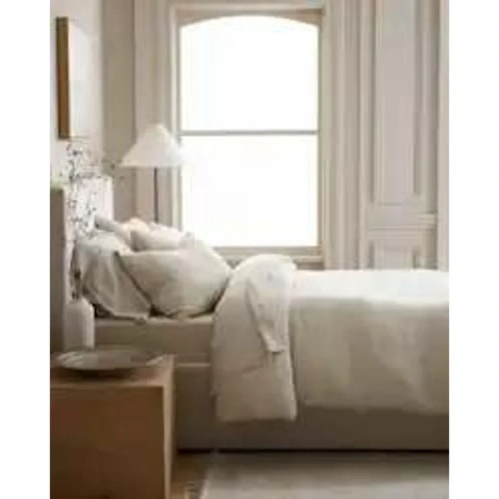 Quince European Linen Chambray Duvet Cover Set Natural King/Cal King New W/ Tags